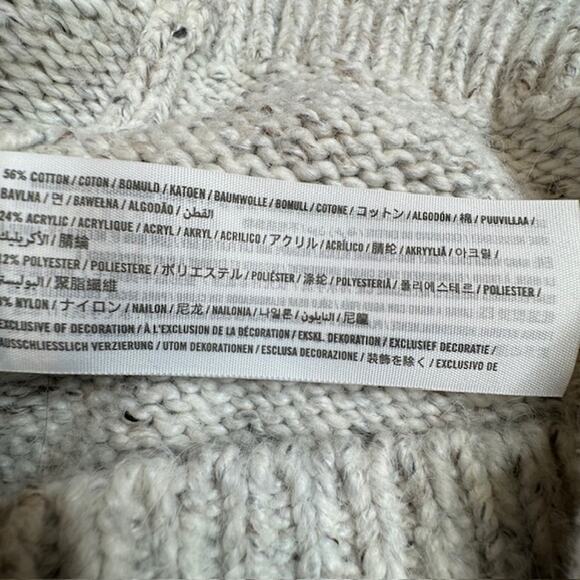 Abercrombie & Fitch Small Fair Isle Grey Cowl Sweater Dress - Picture 12 of 14